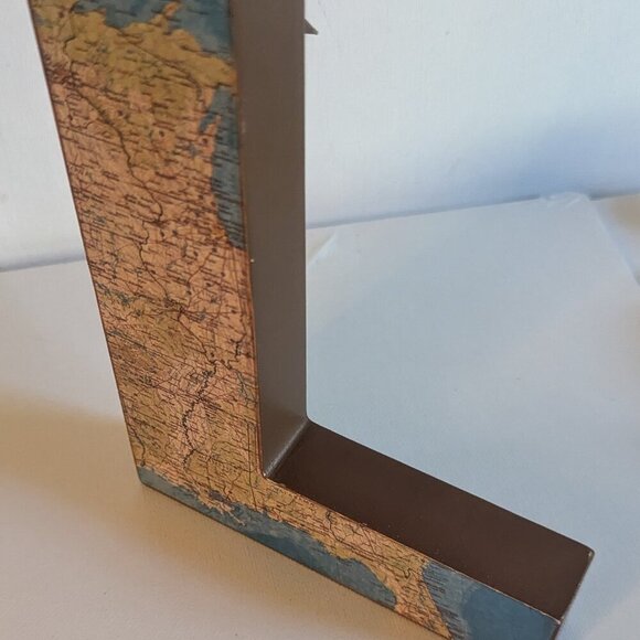 NWT Detailed US Map Letter 'L' Alphabet Sign Michael's Ashland Wall Home Decor - Picture 5 of 8